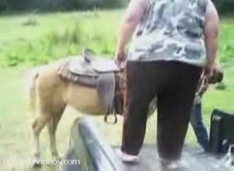 Fat Lady Can't Get On Horse