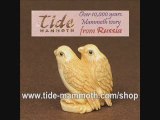 mammoth ivory netsuke BIRDS series