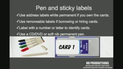 Sony EX1/EX3 SXS HD Camera Training Video Guide