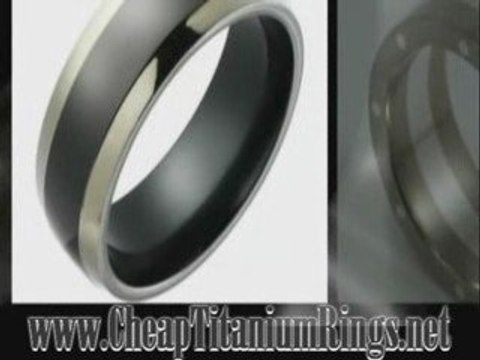 Affordable Black Titanium Wedding Band & Black Titanium Ring