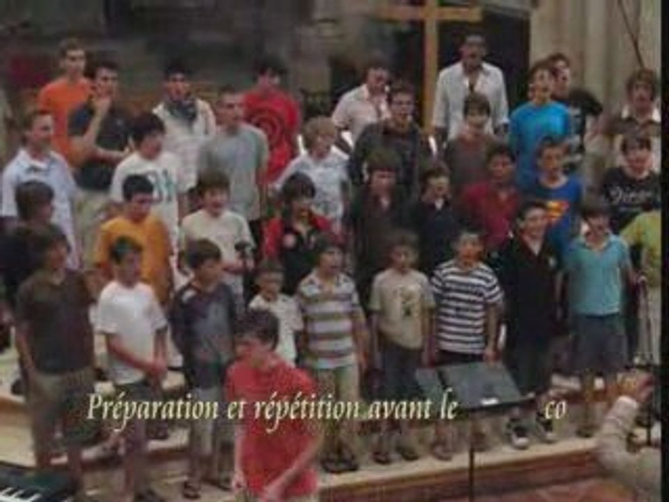 Petits Chanteurs d'Aix Vocalise, répétition avant le concert