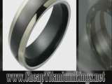 Quality Affordable Mens Black Titanium Wedding Rings