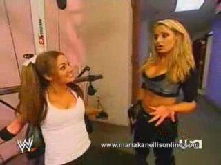 Trish Stratus and Maria Backstage