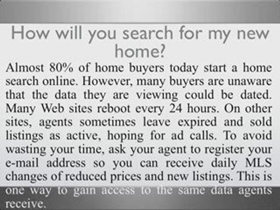 LV realtor Advice -How will you search for my new home