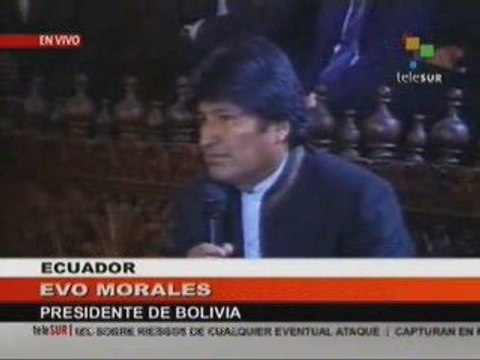 Evo Morales advirtió sobre de las consecuencias