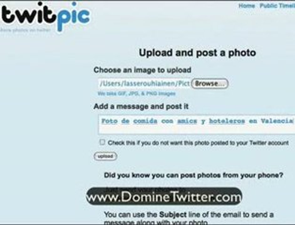 Video: usar TwitPic para compartir fotos en Twitter