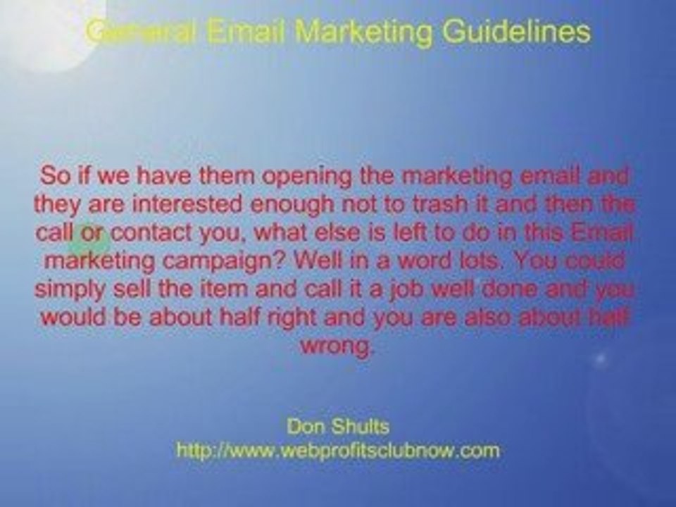 General Email Marketing Guidelines