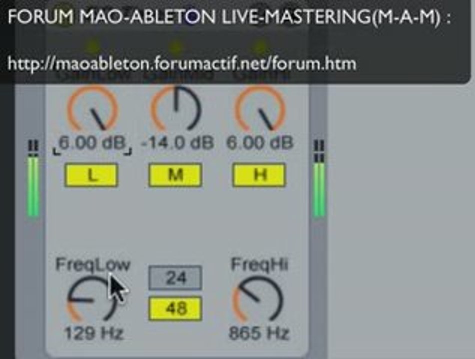 ABLETON LIVE EQ THREE EQUALISEUR 3 BANDES DIDGUITARE
