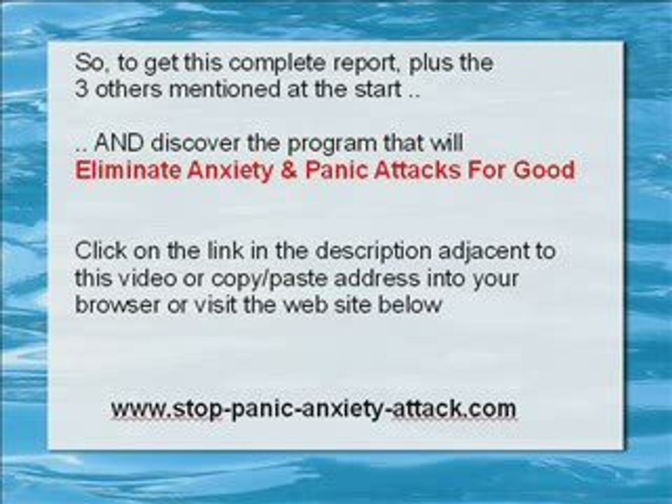 Eliminate agoraphobia and panic attacks part 2