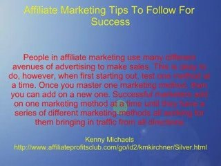 Affiliate Marketing Tips To Follow For Success