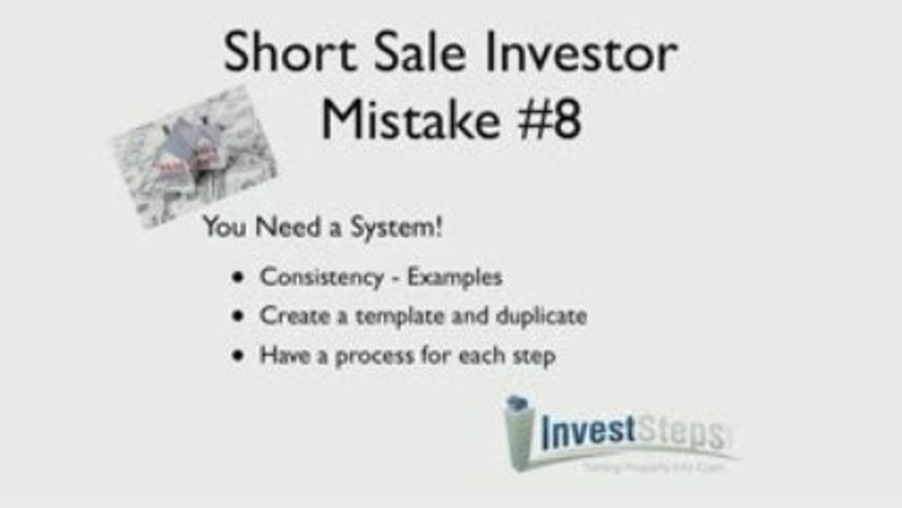 Short Sale Investor Mistake #8