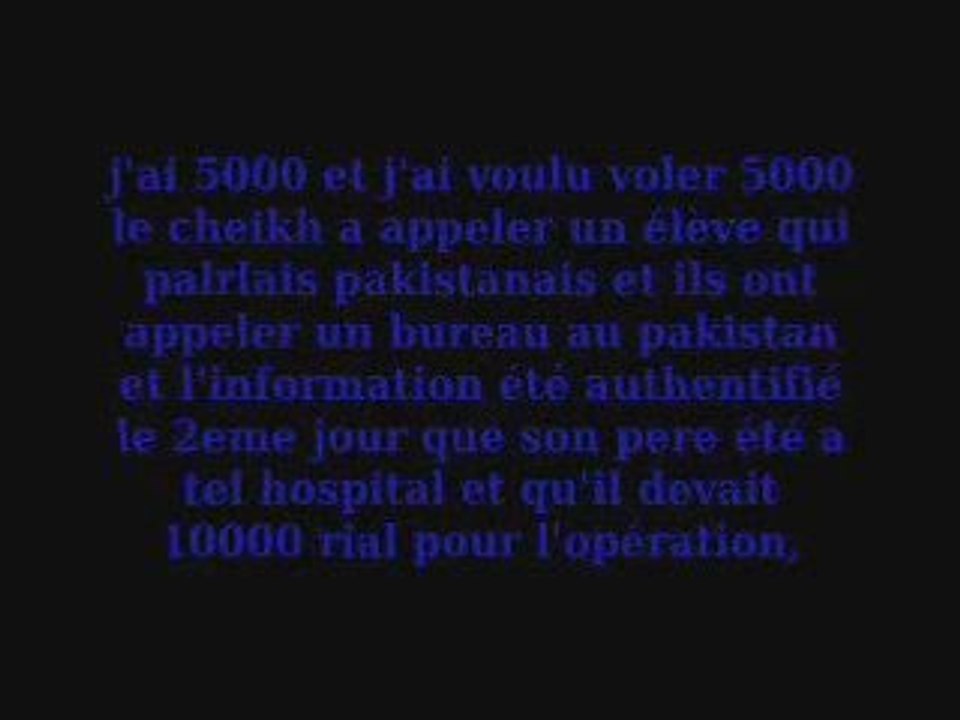 Histoire d'un talab el 3ilm