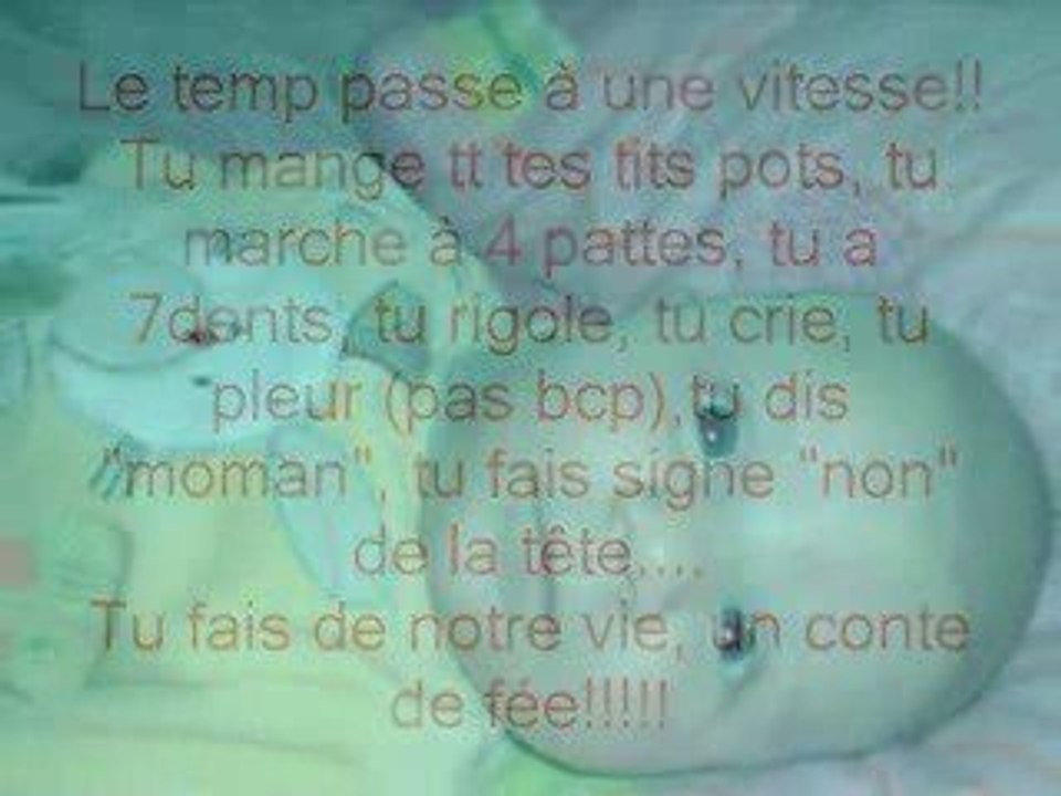 Vidéo pour les 1an de mon tit amour!!!