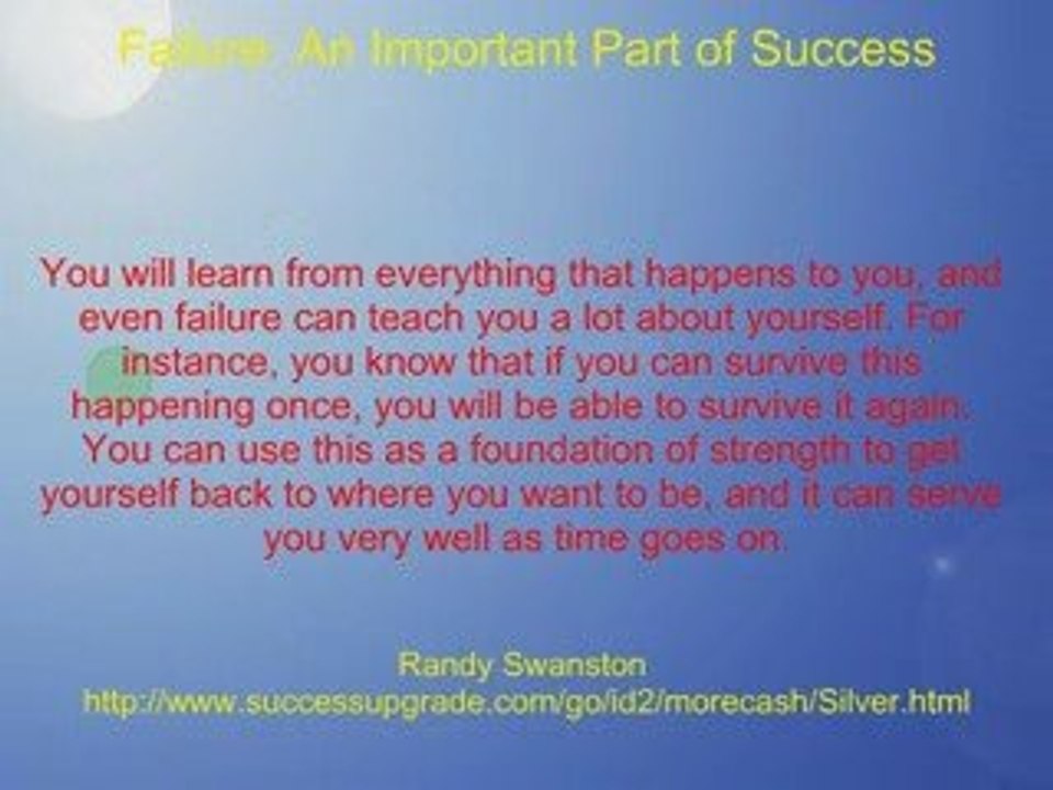 Failure: An Important Part Of Success