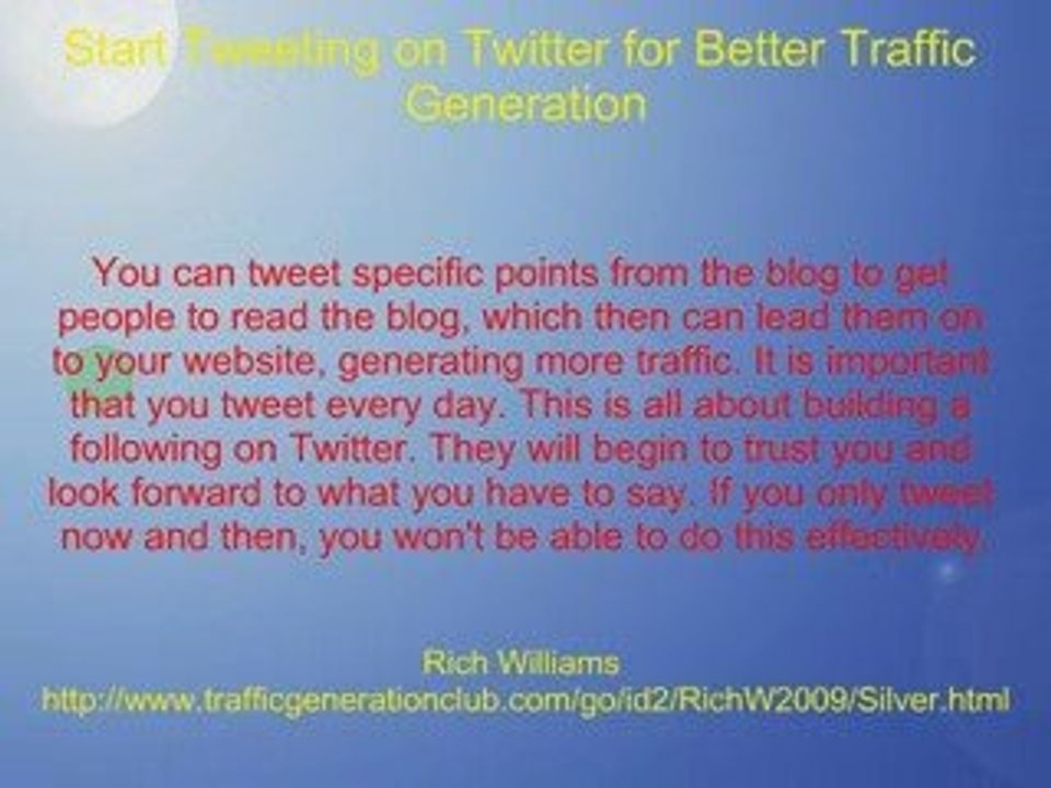 Start Tweeting on Twitter for Better Traffic Generation