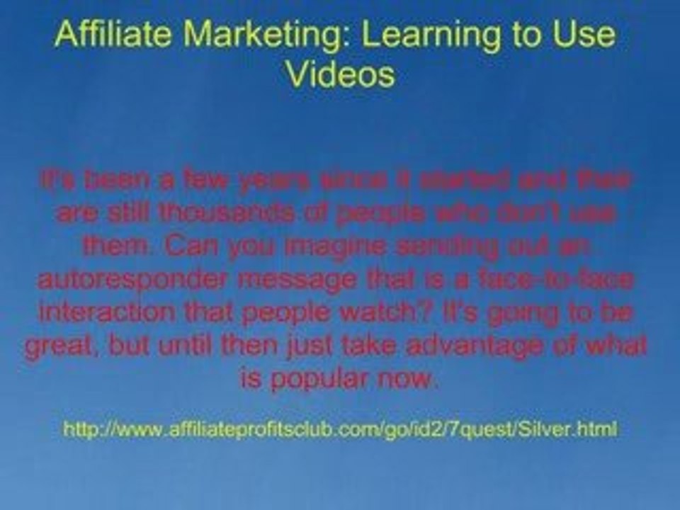 Learning To Use Videos