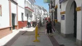 Obras de mejora en la calle Juan Delgado. Sanlúcar la Mayor.