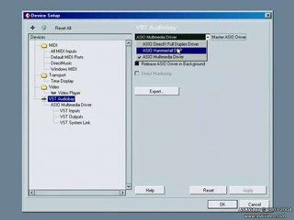 Cubase SX Tutorials: Audio Midi Setup