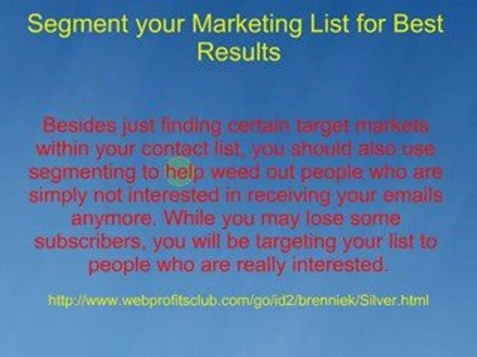 Segment Your Marketing List for Best Results
