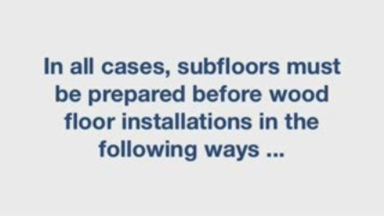 Wood Flooring Glossary Series: Subfloors or Substrates