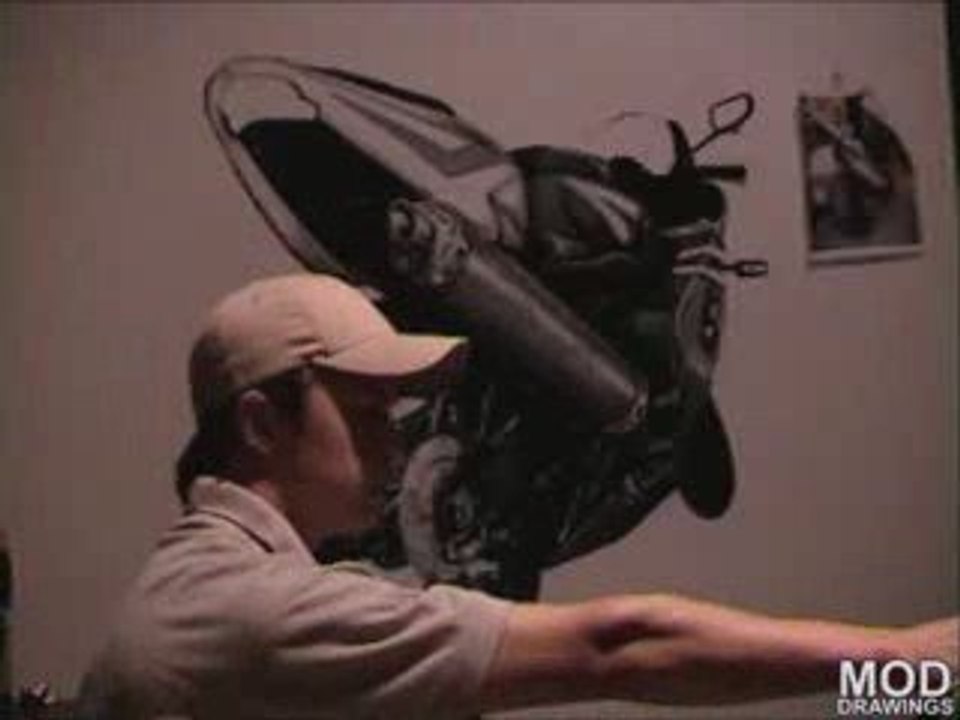 Motorbike wallpainting by ralf meuter