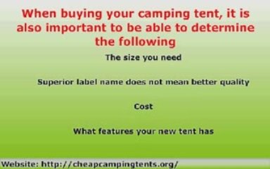 Download Video: Cheap Camping Tents - Sleep In Comfort On Your Expeditions