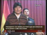 Pdte Evo Morales - reconozcan que la diablada es de Bolivia