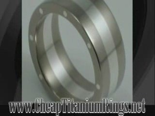 Inlay Titanium Rings - Polished Titanium Wedding Band