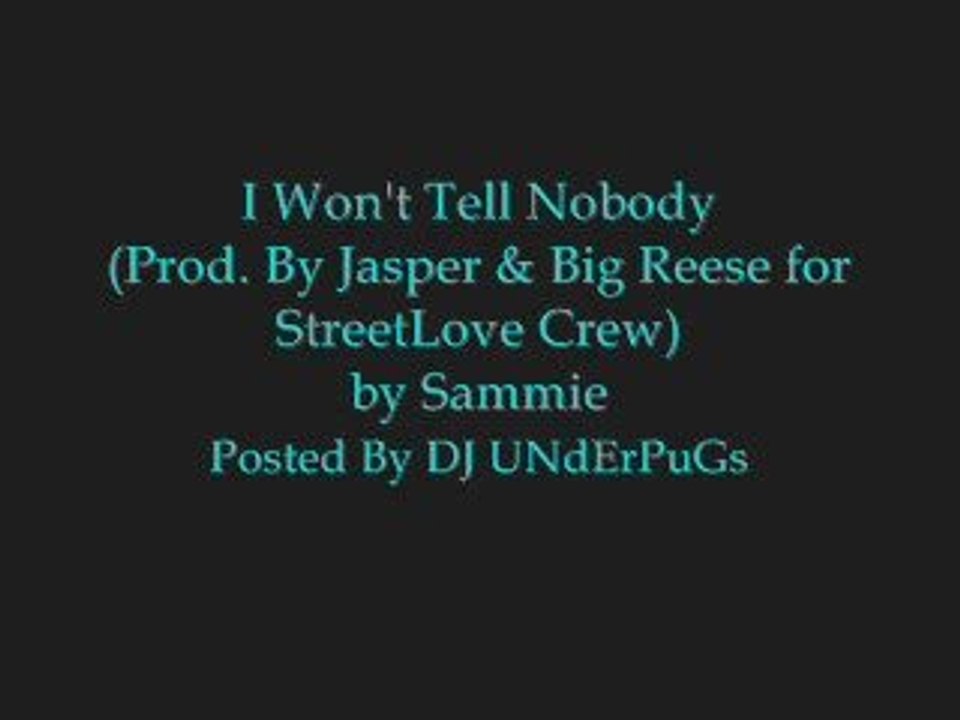 I Won't Tell Nobody (Prod.By Jasper & Big Reese) - Sammie