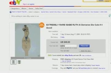 Babe Ruth Al Demaree Die Cut Extremely Rare!