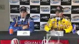 NASCAR's Kyle Busch vs Brian Vickers at the Michigan race.