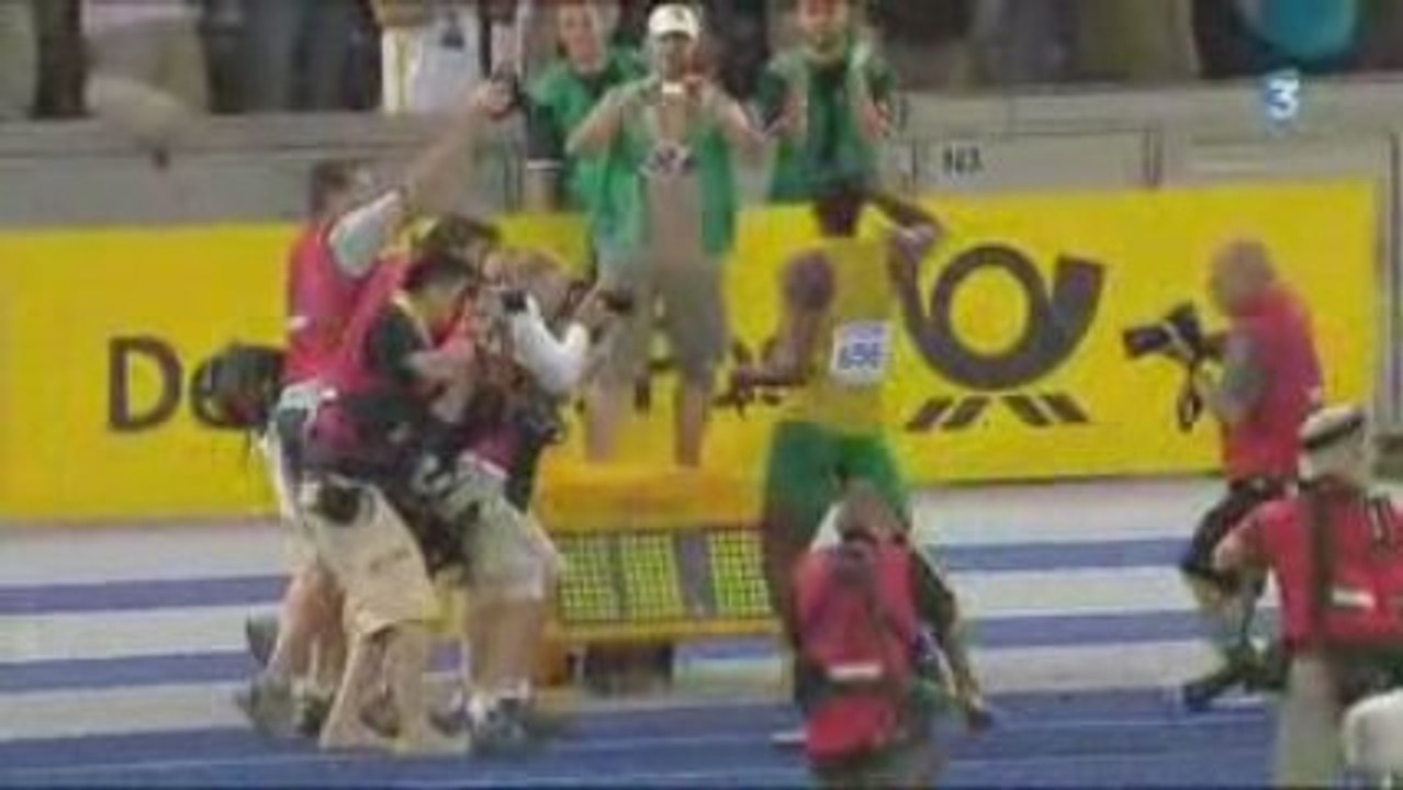 Usain Bolt Champion du monde en 9.58 sur 100M WR