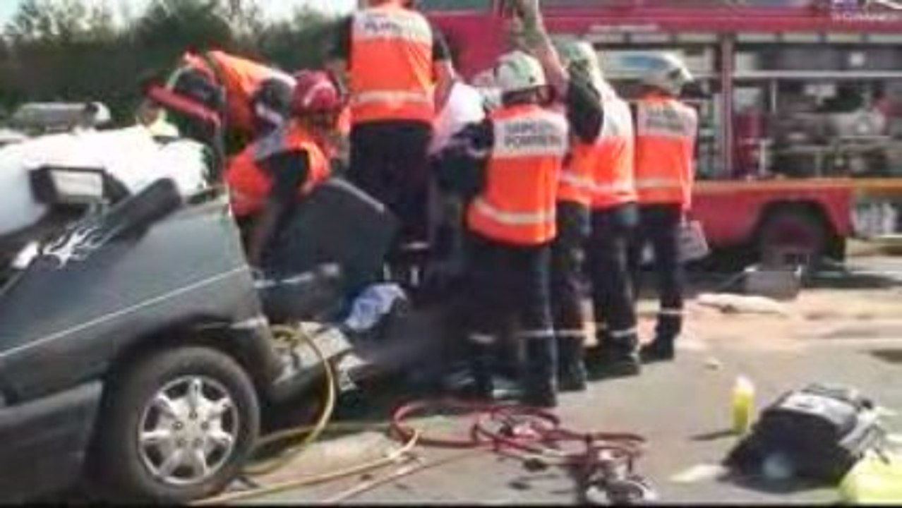 Intervention Accident 2 VL RCEA - Pompiers Moulins SDIS 03