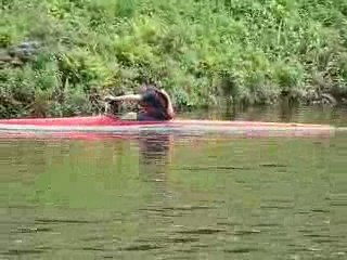 Romain qui a oublié sa pagaie en partant ^^