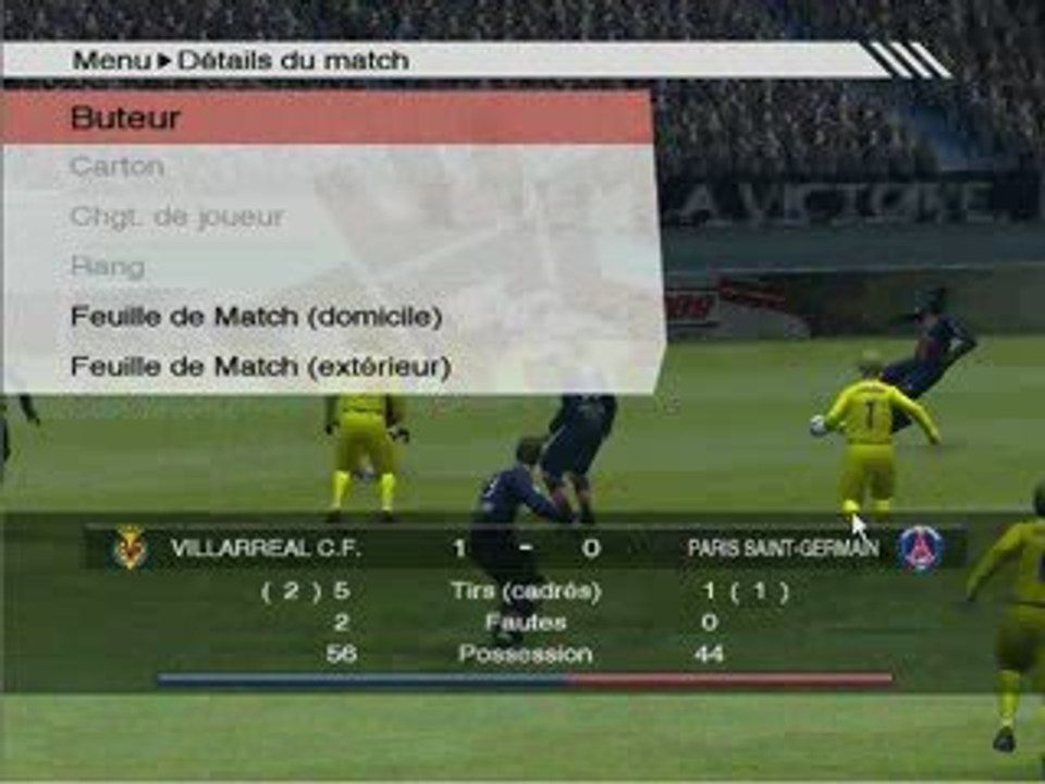 Villareal 1-0 Paris SG
