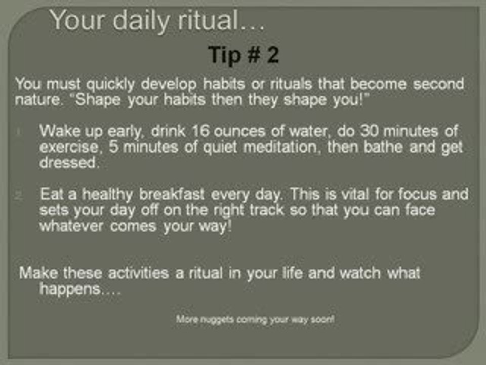 Work From Home Productivity Nuggets