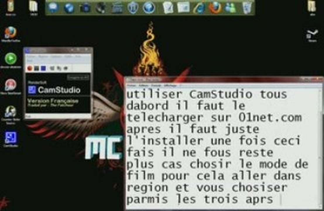 CamStudio tuto pour l'utiliser