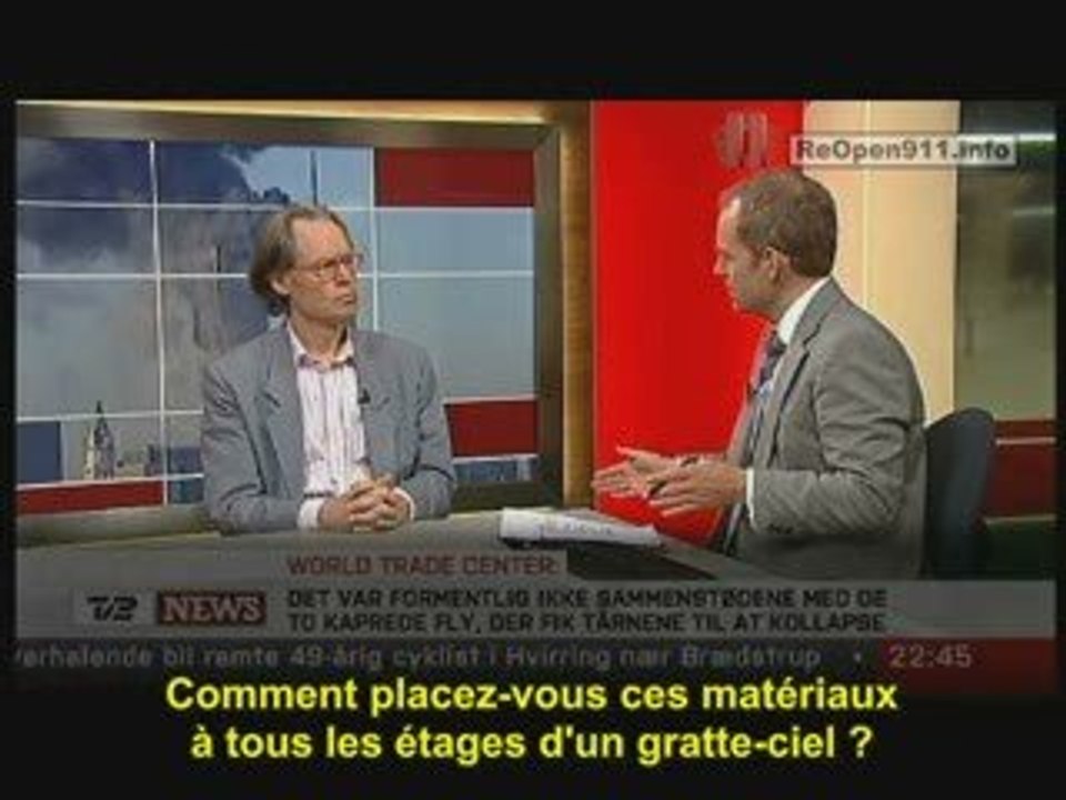 Interview du scientifique Niels Harrit TV danoise ReOpen911