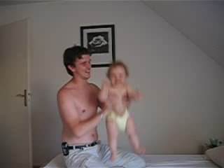 Solène et son papa.