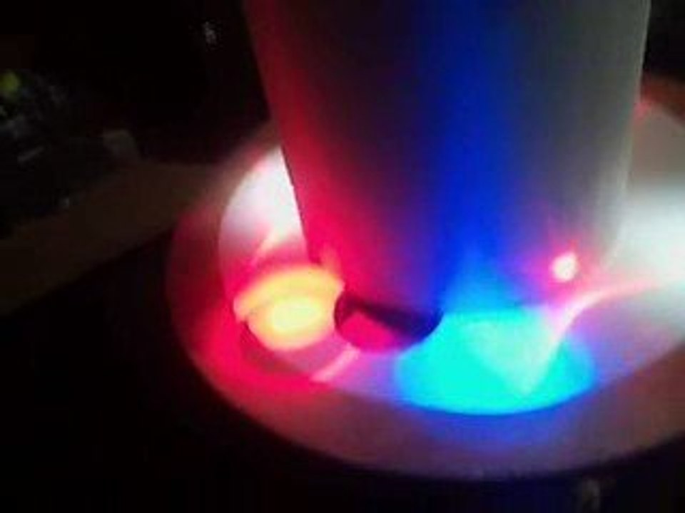 Tabouret lumineux, touret de câble + LED. Part 1