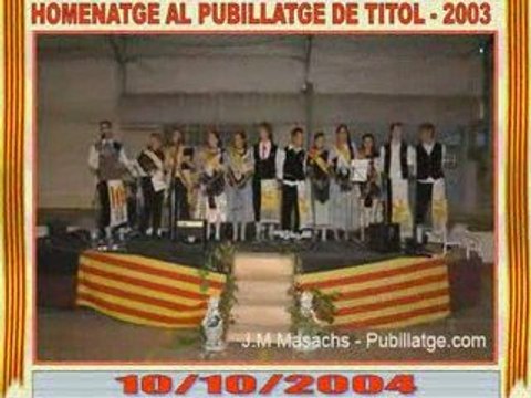 Homenatge en el Pubillatge de titol 2003