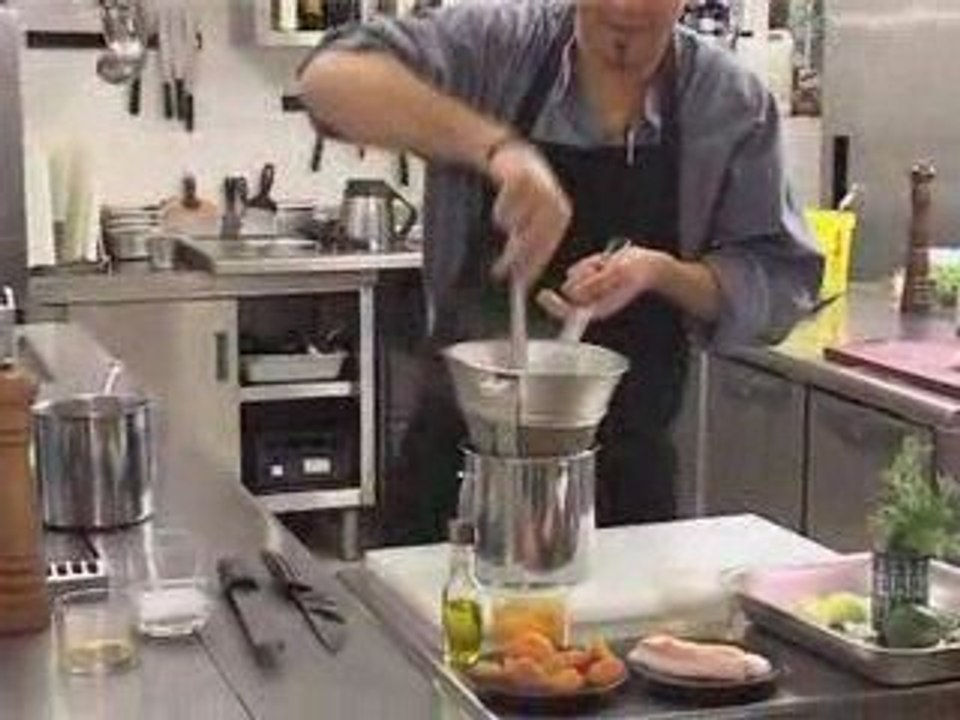 Lotte citron vert, quinoa à l’abricot, concombre-marjolaine