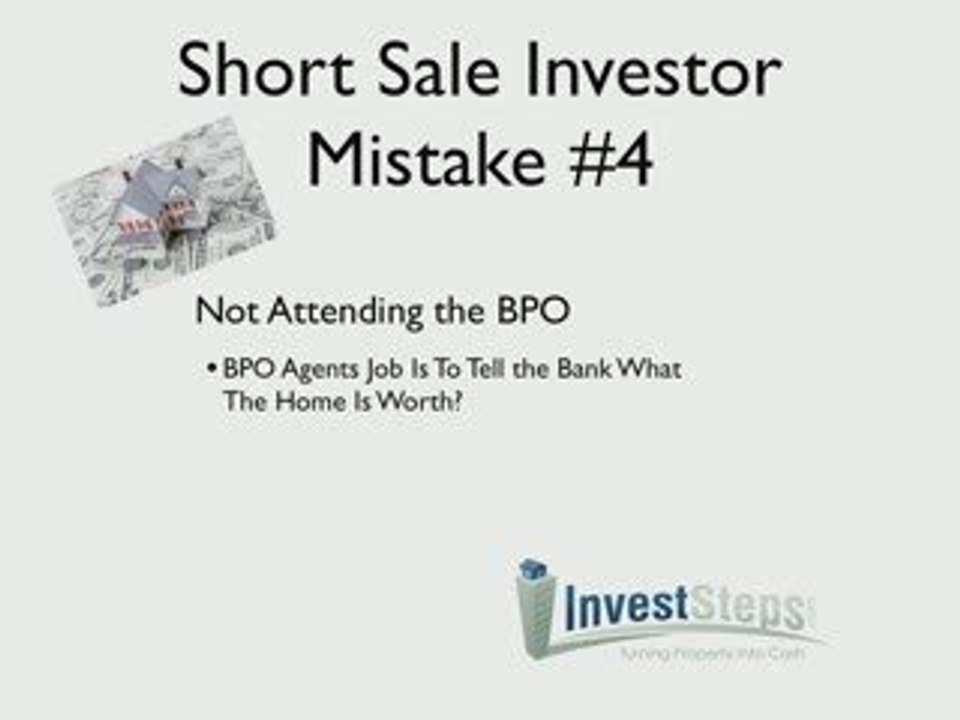 Short Sale Investor Mistake #4