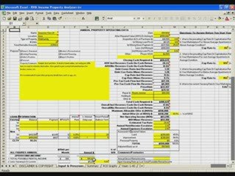 RHK Income Property Analyzer Description