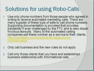 NEW FTC AUTOMATED CALLS RULES AND HOW TO SURVIVE