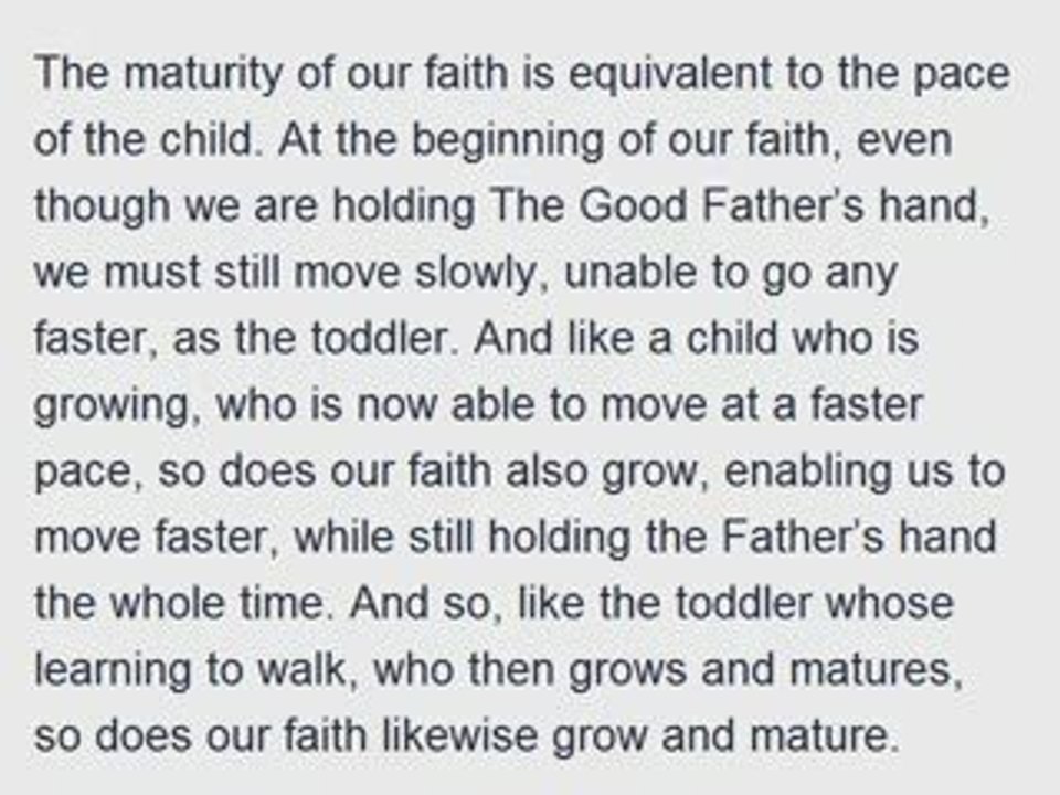 #7 Today, I read "Holding the Good Fathers Hand" ...
