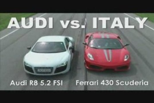 Audi R8 5.2 V10 FSI Quattro vs. Ferrari 430 Scuderia