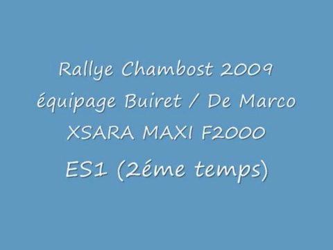 rallye chambost 2009, Xsara Maxi F2000, camera embarqué