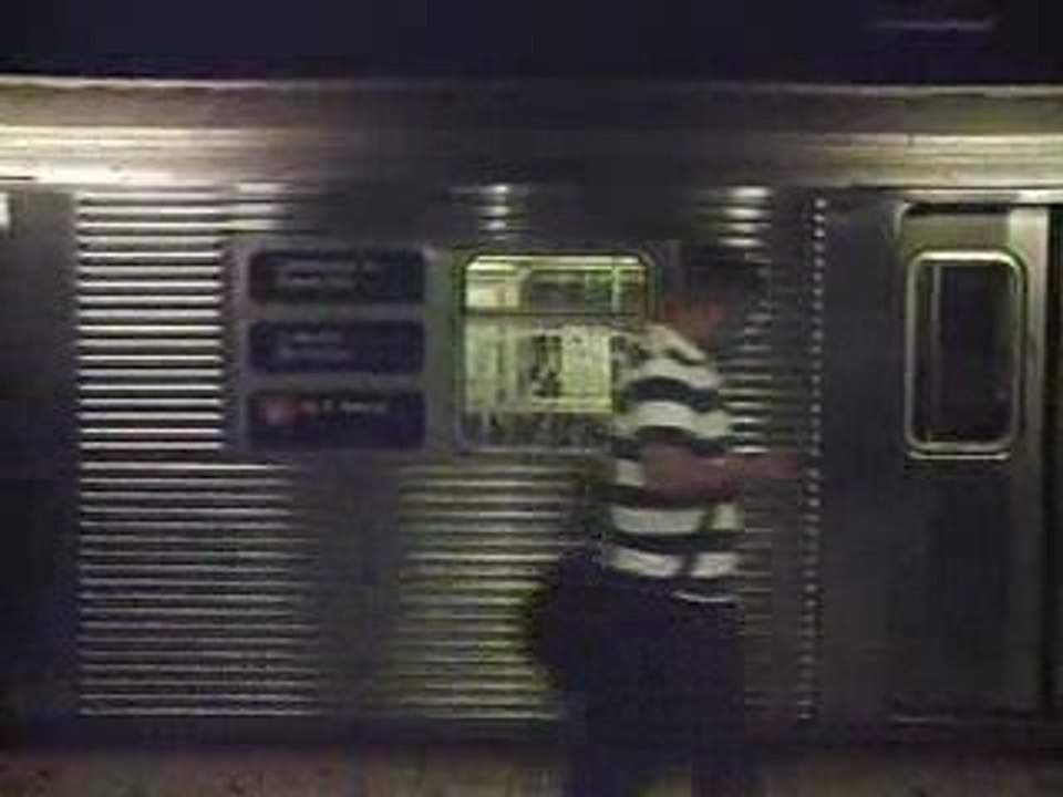 V train at Broadway-Lafayette Streets