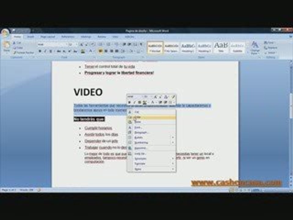 Diseña una Landing Page para  Mercadeo en Internet: Vidio 6
